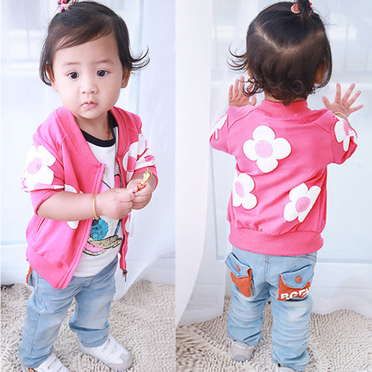 秋季新款 韩版童装 可爱女童休闲长袖外套 纯棉小孩上衣 小童外套