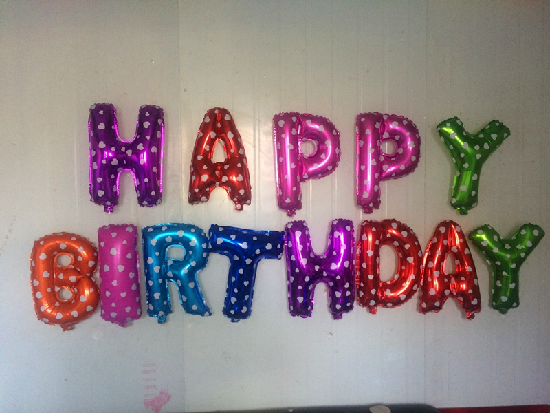生日礼物英文字母HAPPYBIRTHDAY气球套餐生日快乐宝宝百日宴派对