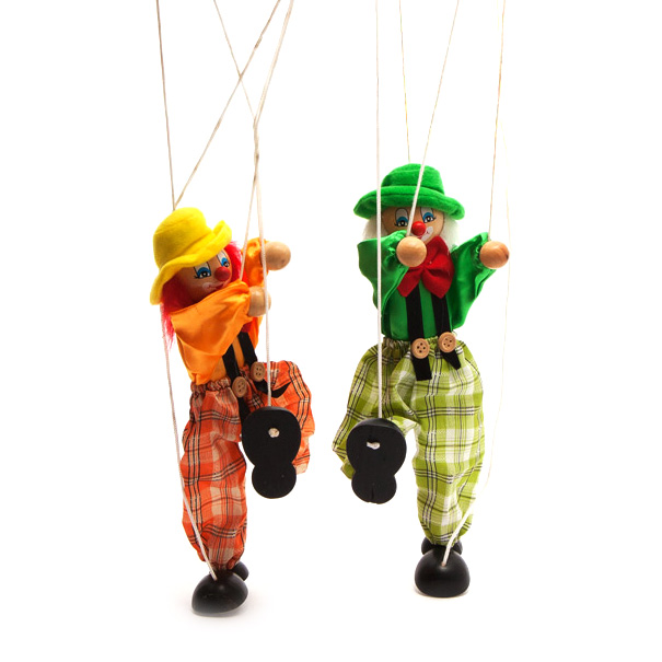 小丑提线木偶人偶 儿童亲子早教益智玩具 怀旧传统批发幼儿园