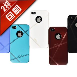 rock洛克 苹果4 iPhone4s 手机壳 保护套 保护壳 条纹裸壳 手机套