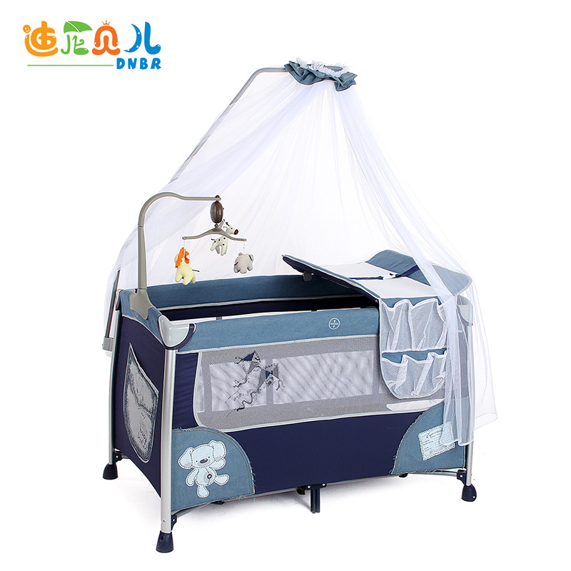 多功能可折叠婴儿床欧式便携游戏床儿童床摇床带蚊帐宝宝床BB包邮
