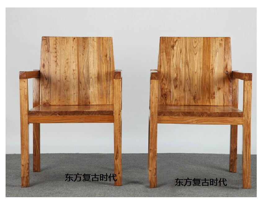 特价餐椅 门板餐椅 风化榆木咖啡椅 精选老榆木料漫咖啡椅