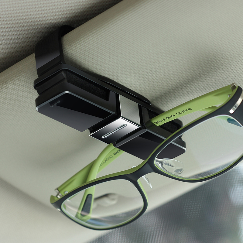 汽车眼镜夹高档车载眼镜架车用太阳镜夹子车内遮阳板墨镜夹眼镜盒