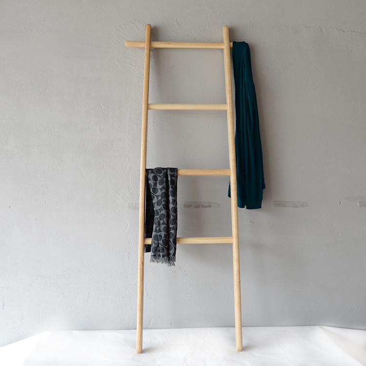 【半梯】简易衣帽架|日式玄关卧室整理装饰功能梯子架 山河即木