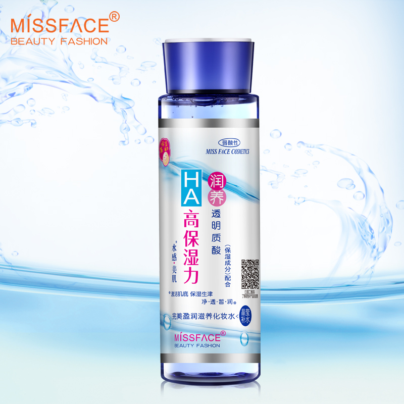 miss face透明质酸完美滋养化妆水160ml*1瓶 保湿紧致爽肤水