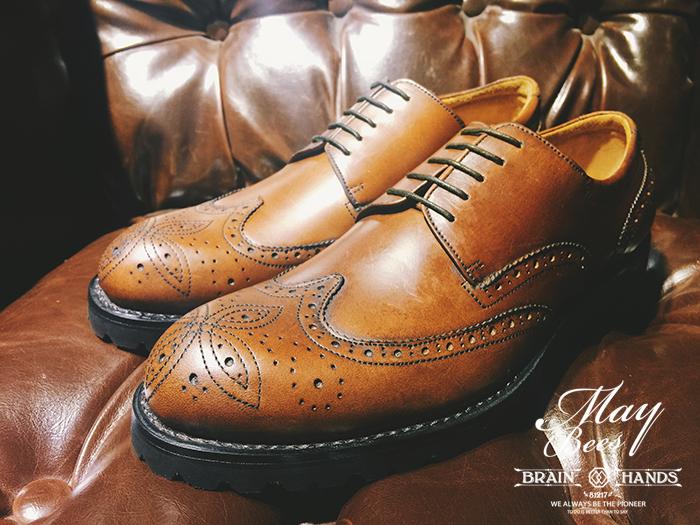美式复古绅士手工定制雕花皮鞋男款休闲正装皮鞋