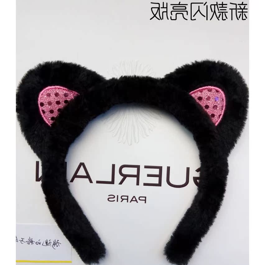 韩国简约兔猫耳朵发箍洗脸发带可爱发饰宽边头箍发卡头饰成人小S