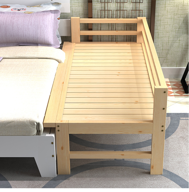 订做小床拼接大床拼接床加宽加长加高实木儿童床婴儿床护栏床无漆