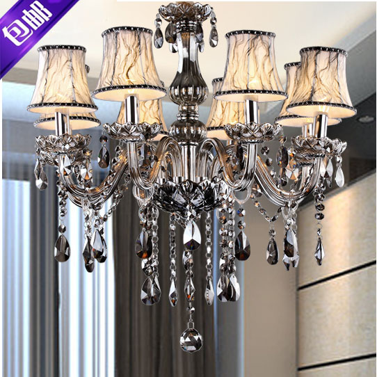 欧式创意蜡烛水晶吊灯个性奢华大气客厅灯饰现代简约餐厅卧室灯具