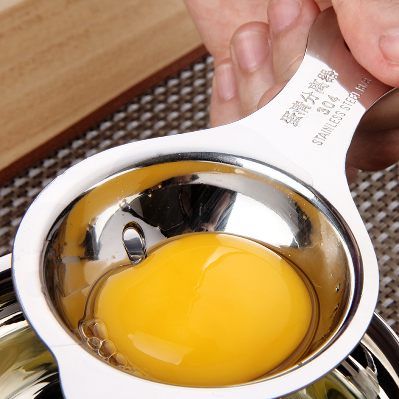 长柄蛋清分离器304不锈钢蛋黄蛋液隔蛋器鸡蛋过滤分蛋勺烘焙工具