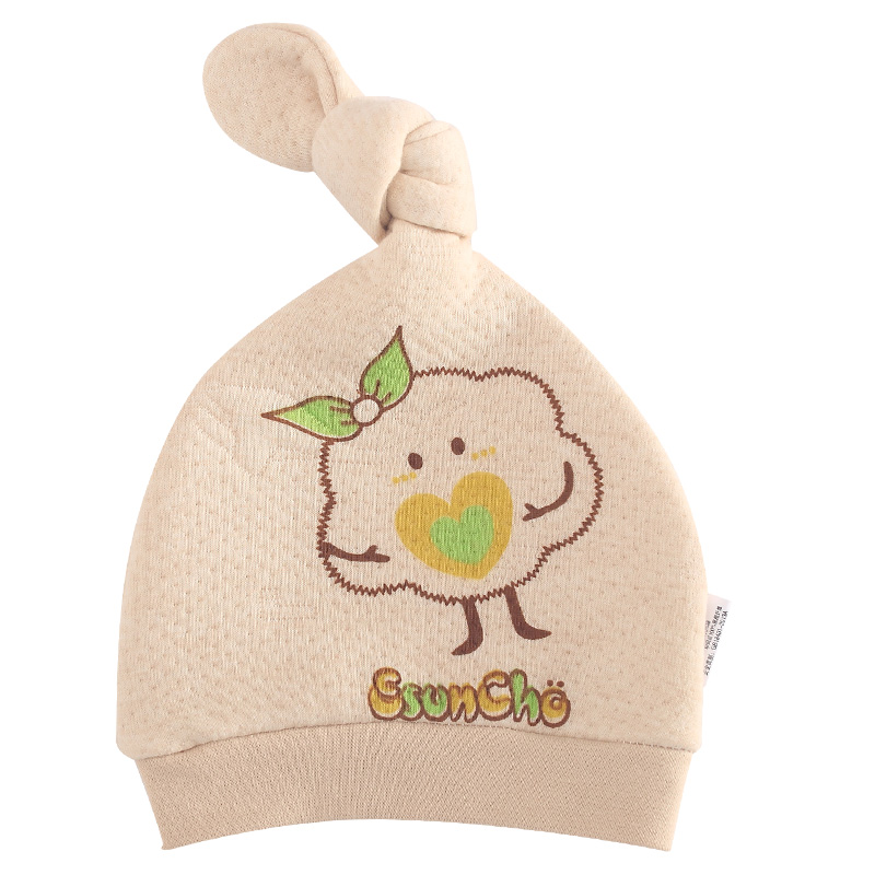 婴儿帽子男女宝宝帽子胎帽0-3-6-12个月新生儿宝宝彩棉套头帽秋冬