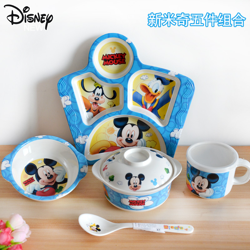 Disney/迪士尼儿童餐具套装 宝宝餐盘婴儿碗汤勺组合套餐正品包邮