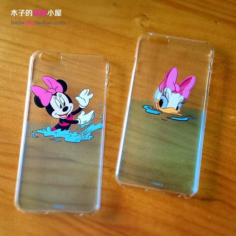 韩国正品迪士尼iPhone6 plus米妮米妮透明手机壳苹果6超薄保护套