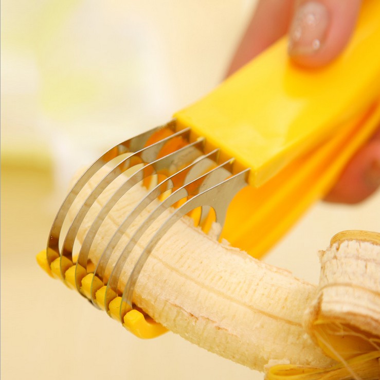 香蕉切片器 不锈钢切香蕉器 水果分割器多功能水果刀火腿肠切割器
