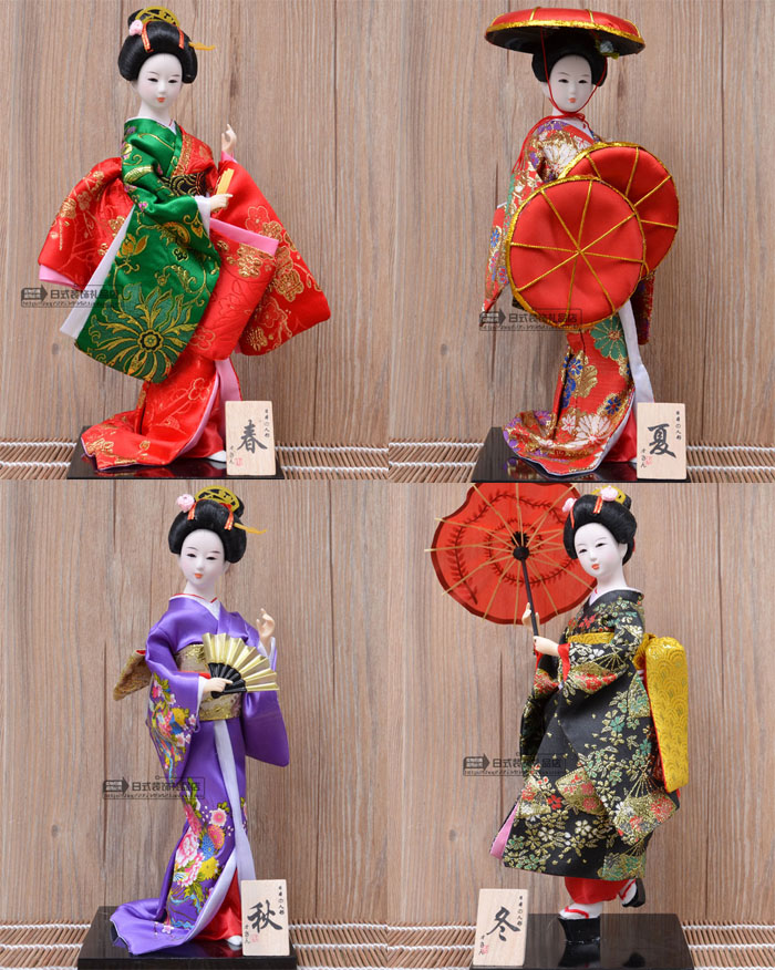 日本人形 日本人偶绢人 日本艺妓摆设工艺品 结婚礼物 吹笛多款