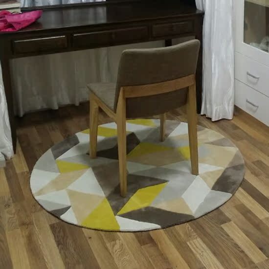 几何现代简约宜家风格地毯房圆形地毯卧室客厅电脑椅垫
