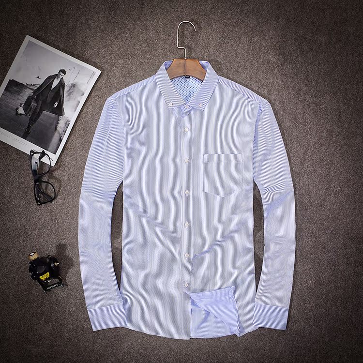 2015新款男士衬衫男士超顶级梭织长袖衬衫大牌商务春装男衬衣休闲