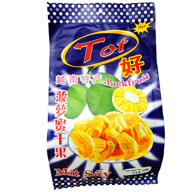 越南Tot好综合蔬果干230克菠萝蜜果蔬水果干脆片进口零食 3包包邮