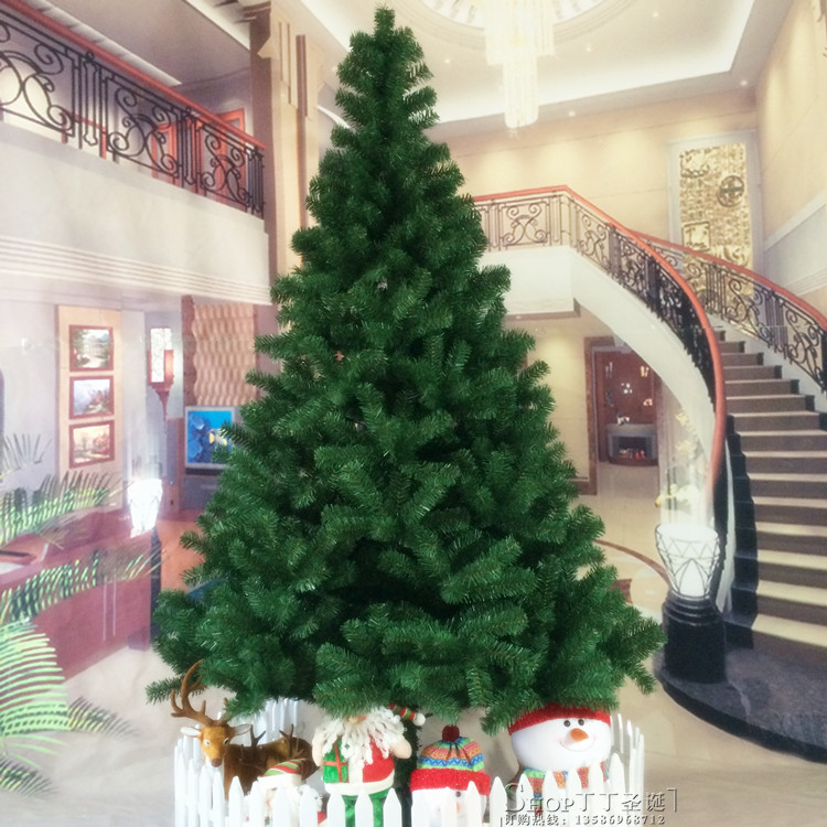 210CM圣诞树裸树2.1米加密绿色圣诞树套餐大堂大厅迎圣诞装饰品