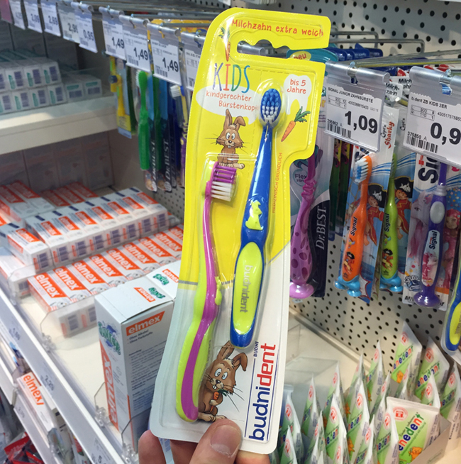 现货+直邮 德国原装正品Budnident儿童牙刷乳牙牙刷 2支装 1-5岁