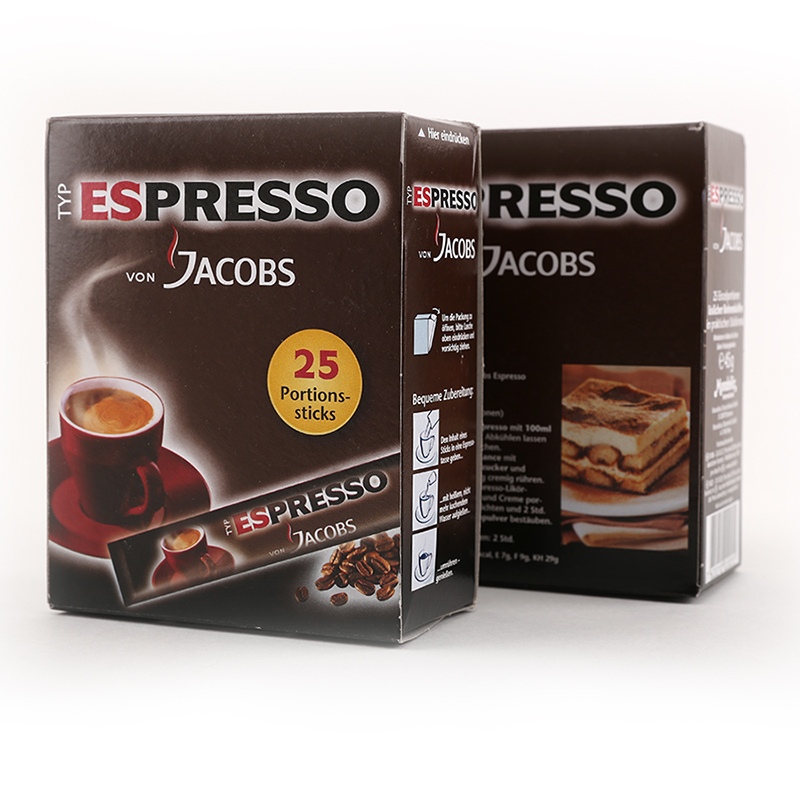 保质期2016年4月 德国原装Jacobs Espresso无糖速溶黑咖啡 25支装