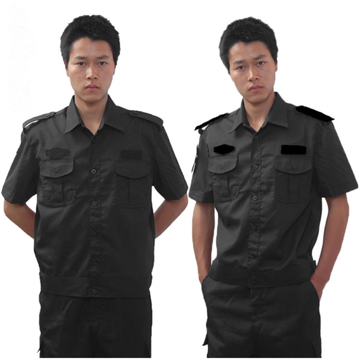黑色作训服短袖套装男 夏装户外作战服 夏季保安特种兵工作服包邮