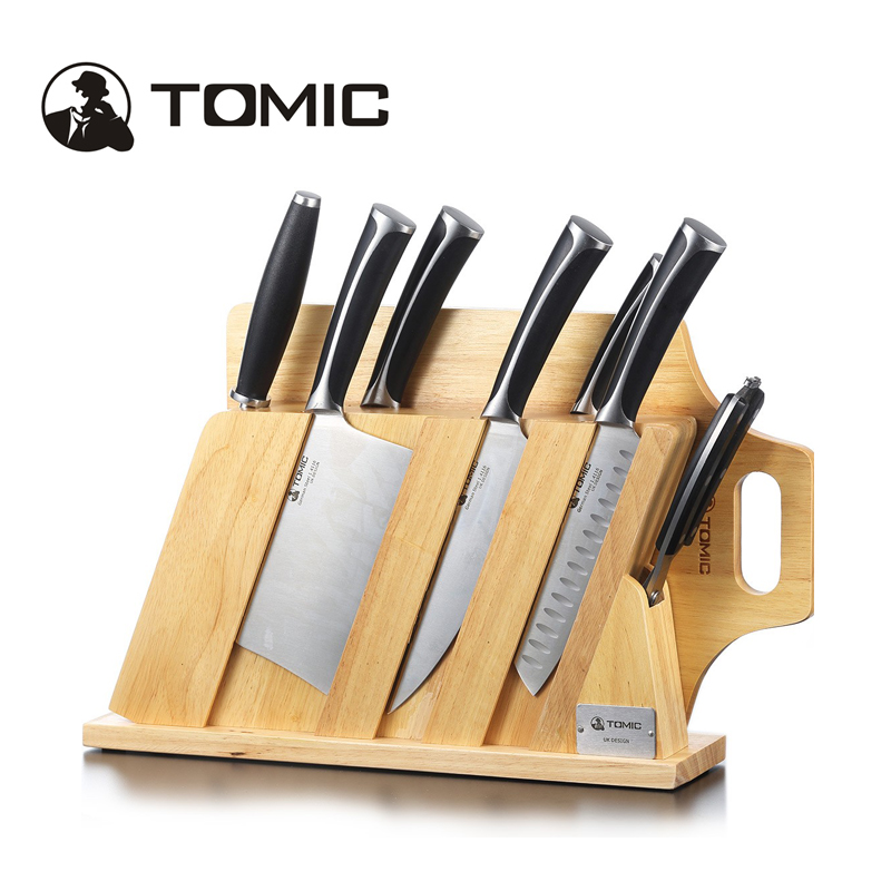 英国Tomic特美刻304不锈钢全套厨房刀具九件套组X80003