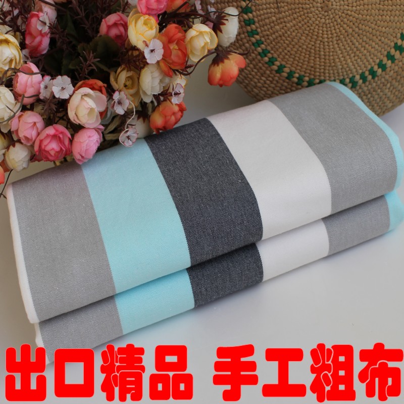 出口品质 老粗布100%优质纯棉手工单人双人床单 枕套  多种花色