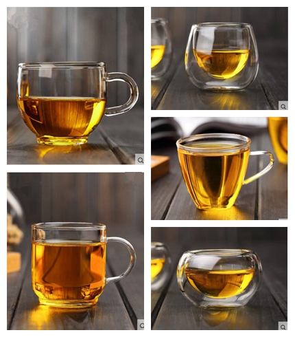 耐热加厚玻璃杯 功夫茶杯玻璃茶具带把花茶杯咖啡杯小茶杯茶碗