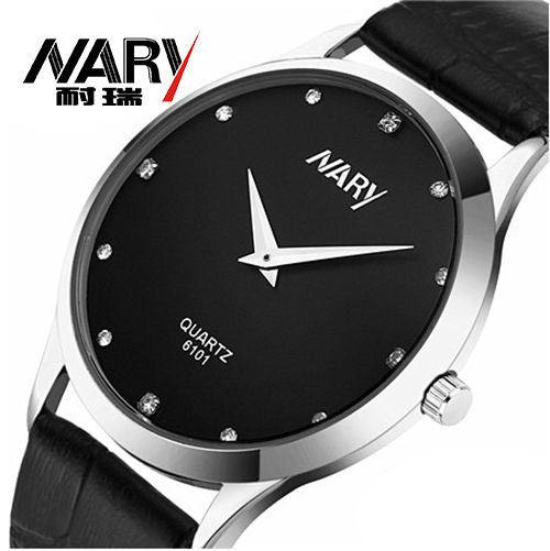 NARY耐瑞2014新款超薄手表潮流手表水钻表盘情侣表石英表