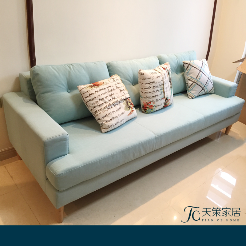 日式布艺沙发宜家大小户型客厅组合 北欧式现代三人简约办公沙发