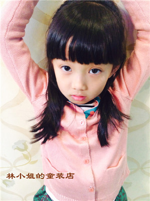2015 春款韩版童装 双面加厚儿童针织开衫 预定