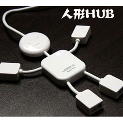 小人形USB扩展HUB/一拖四分线器/可爱小人usb集线器