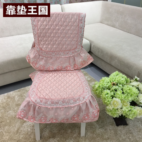 韩式蕾丝餐椅垫椅子背套装 四季布艺椅子垫加厚防滑包邮
