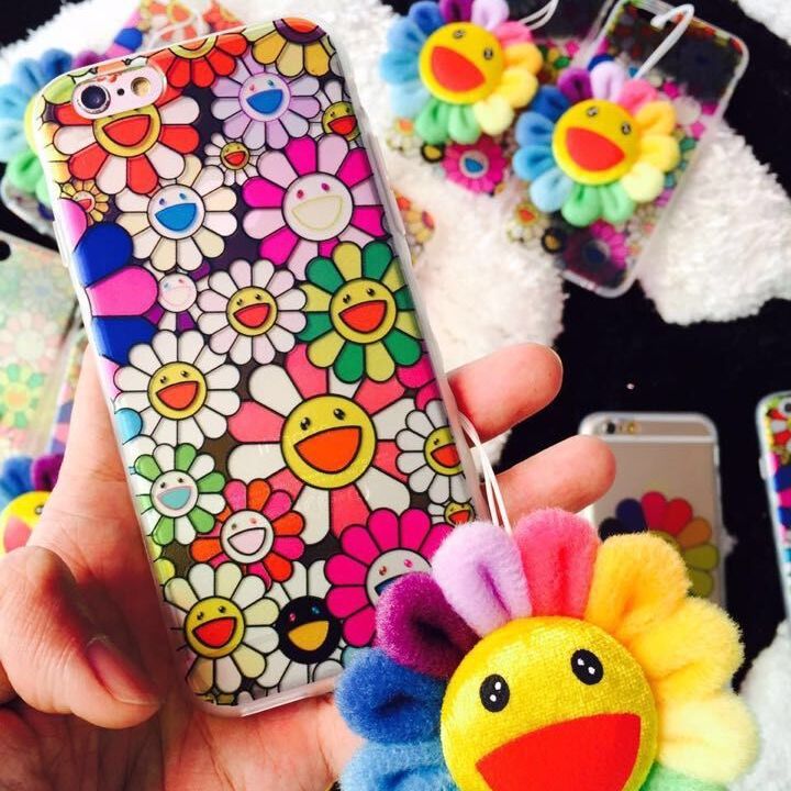 日本艺术家村上隆经典太阳花iphone6/plus 手机保护套 送同款挂件
