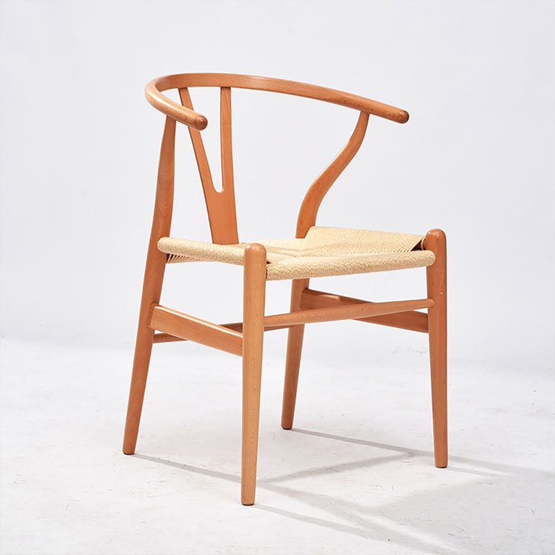 实木白橡木Y型椅子新中式实木餐椅休闲椅家用圈椅书桌现代简约