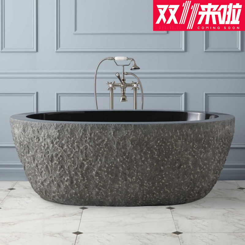 浴缸独立式 1.5~1.85米天然环保天然石大浴缸大浴盆 DMS-1 典木