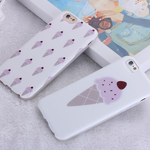 独家定制韩国冰淇淋粉色甜筒iphone6 4.7苹果6plus手机壳全包软壳