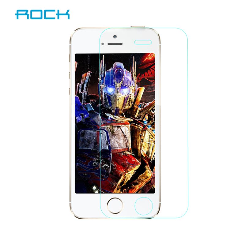 ROCK洛克iPhoneSE 5s苹果5s钢化玻璃膜2.5d弧边超薄高透防爆贴膜