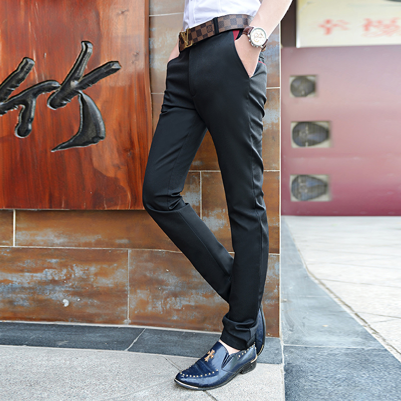 2015夏季男士修身商务休闲西裤韩版免烫正装直筒薄款英伦男装裤子