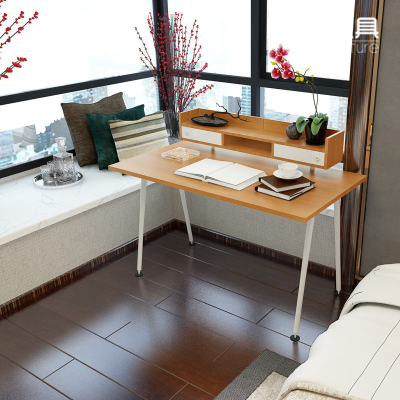 鑫点家具 简约现代木纹贴皮书桌 简易创意办公桌写字台 S-Z105
