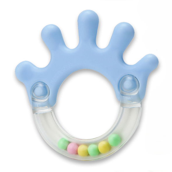 单个韩国婴儿手摇铃单个玩具新生儿宝宝玩具牙咬胶手状摇铃0-1岁