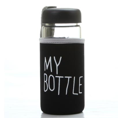 my bottle玻璃杯 男女士防漏水杯 透明简约杯子便携创意带盖杯