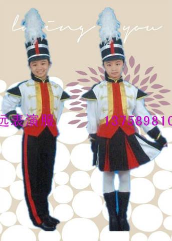 新款中小学生升旗手服装儿童仪仗队鼓号队服管乐服装表演出服