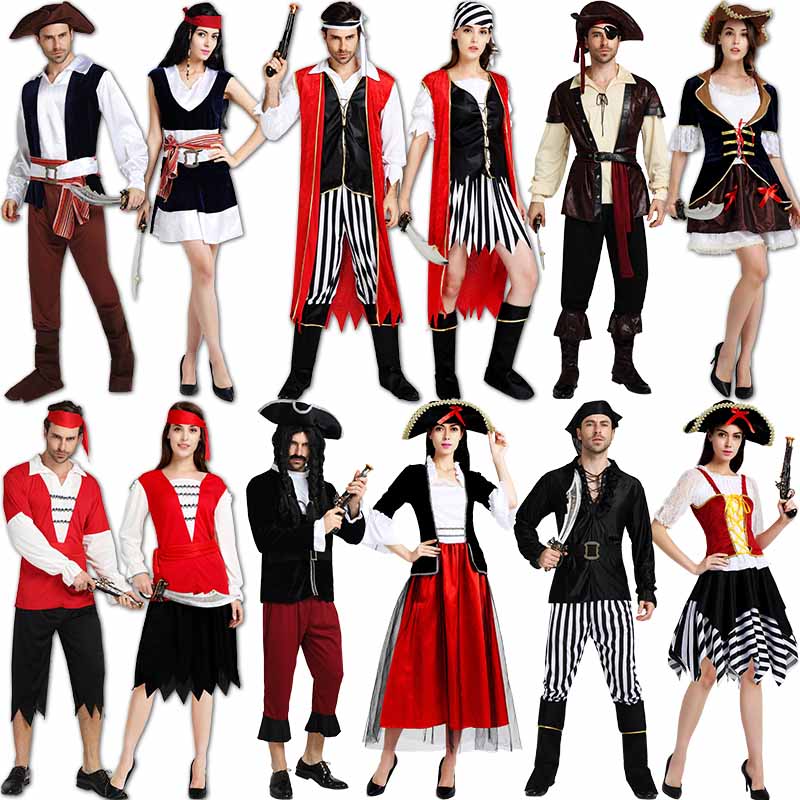 万圣节cos 加勒比海盗服装成人男女海盗衣服化妆舞会杰克船长服装