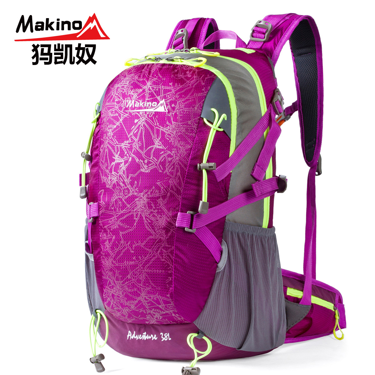 Makino/犸凯奴户外背包登山包男女双肩旅行包防水旅游电脑背包38L