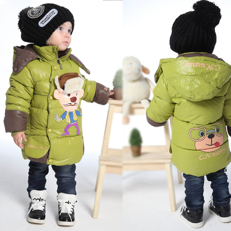 男女童2016秋冬新韩版中长款外套 儿童羽绒服加厚上衣大衣 外出服