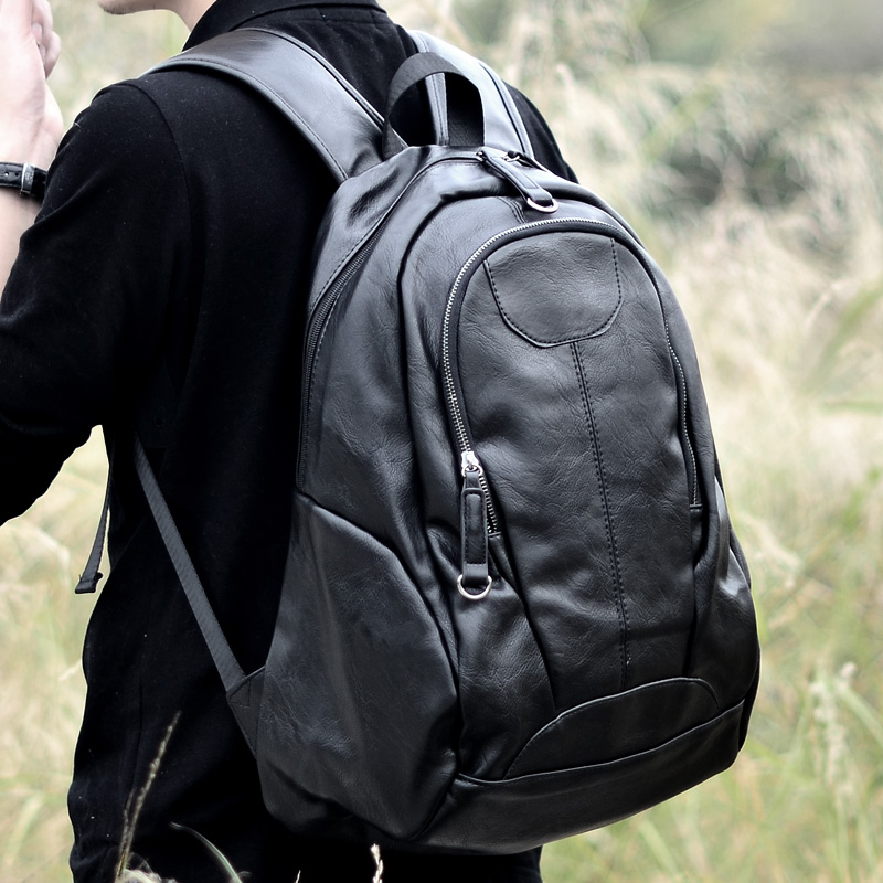 2015韩版男士时尚皮包 电脑包双肩包女士背包书包出差旅行包袋