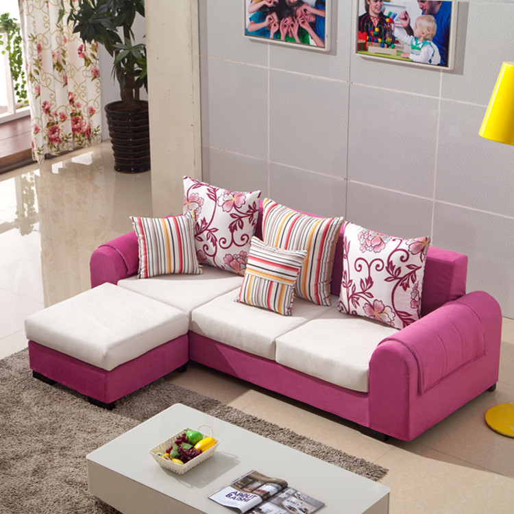 沙发布艺沙发组合 现代简约三人布沙发客厅小户型宜家包物流家具