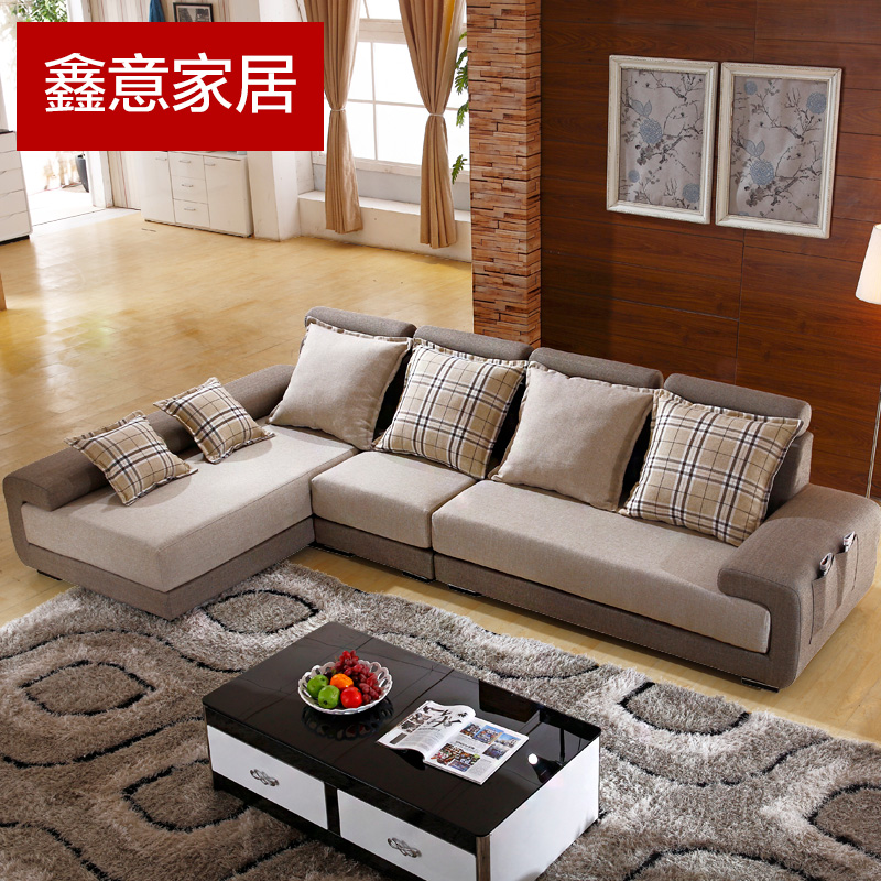 沙发布艺沙发组合现代简约可拆洗布沙发客厅小户型宜家包物流家具